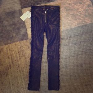 Rag and bone kiku laced up leather pants